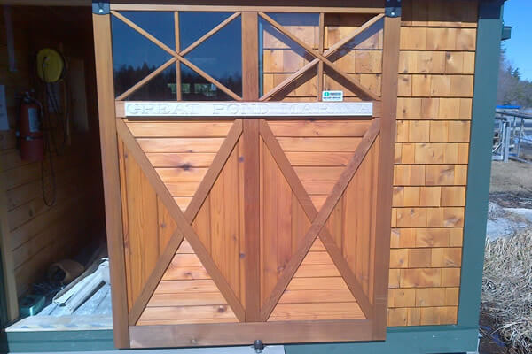Custom garage doors by G & L Contrating.
